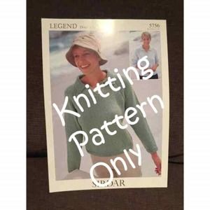 New Sirdar 5756 Legend Ladies Collared Double Knitting Pullover Sweater Pattern